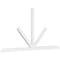 Ekena Millwork Saratoga Architectural Grade PVC Gable Bracket, 108"W x 54"H x 2"D x 4"F, 12/12 Pitch GBP108X54X0204SAR00 - alternate 1